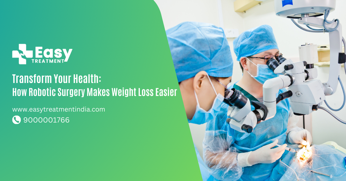 Doctor using robotic technology for weight loss surgery in a modern operating room